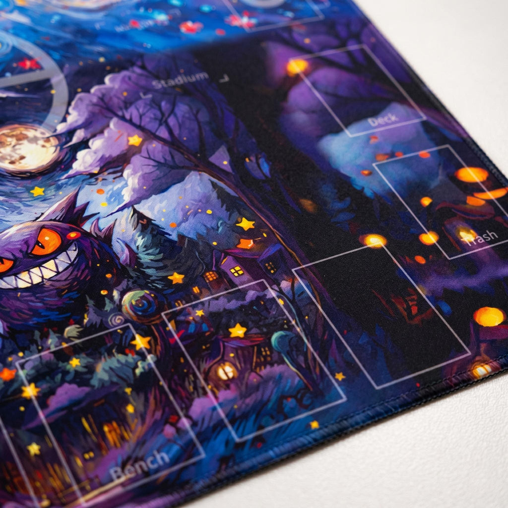 Duo Pokemon Playmat | 2 Player TCG Battle Mat | Multi-Color Pokemon Duo Mat | Two-Player Layout | 24 x 24 inches