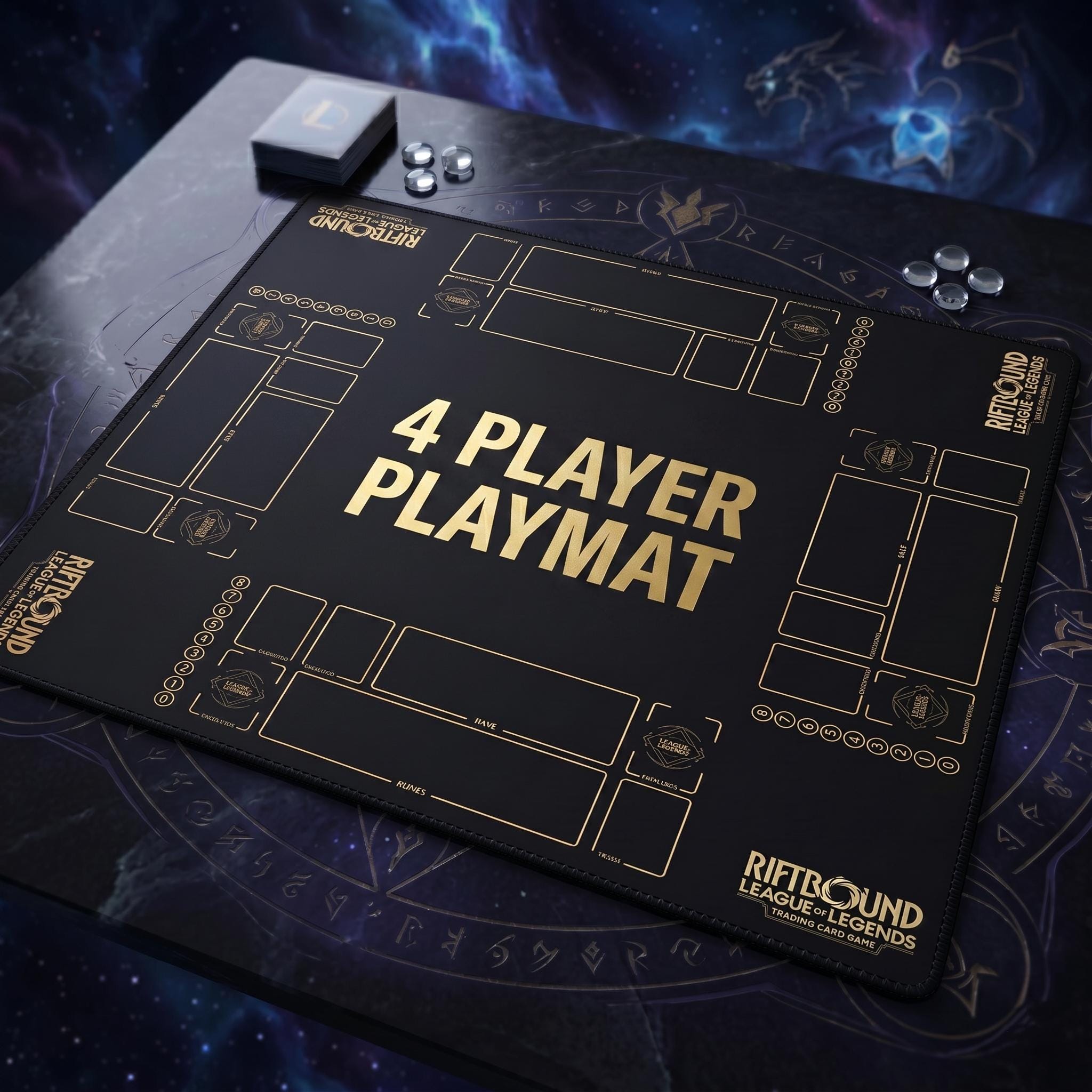 2v2 Four Player Riftbound LOL Playmat