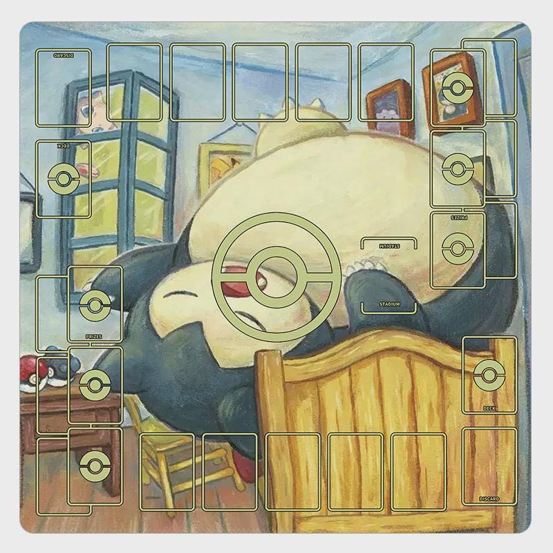 Pikachu Oil Painting Style Pokemon Playmat