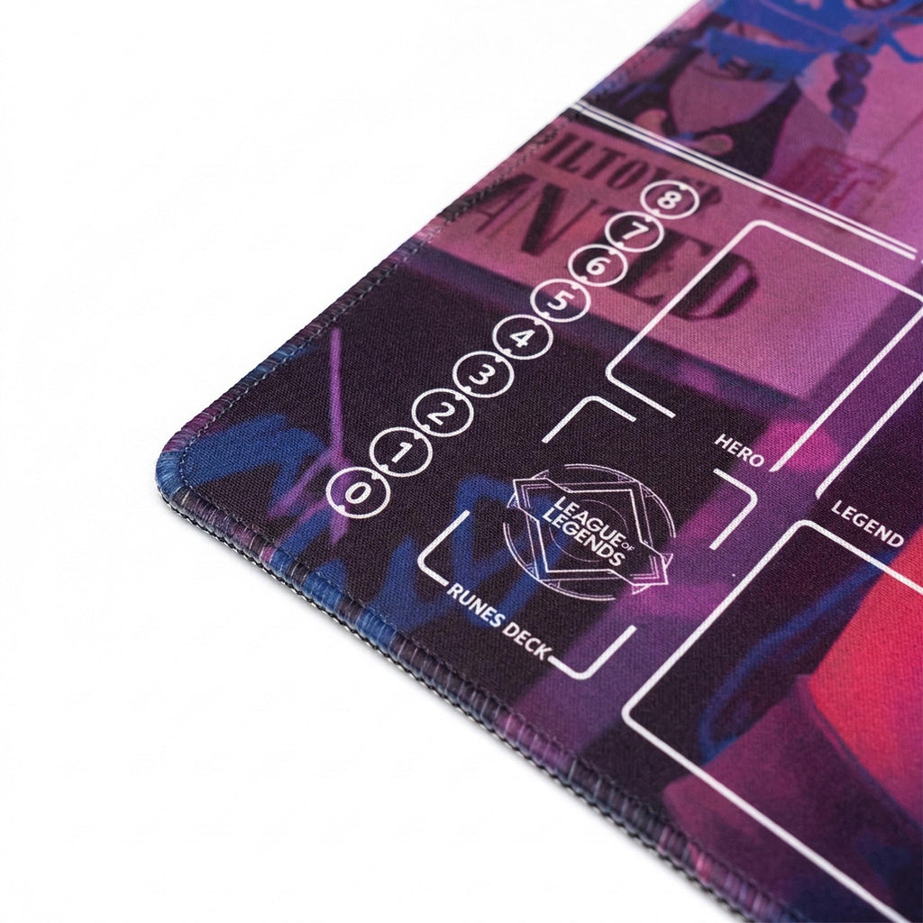 Jinx Riftbound Playmat Two Players - League of Legends Trading Card Game - Duo Zones Battlefield 24" x 24" inches (60x60 cm)