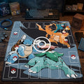 Duo Pokemon Playmat | 2 Player TCG Battle Mat | Double Field Resource & Battle Zones | Two-Player Layout | 24 x 24 inches