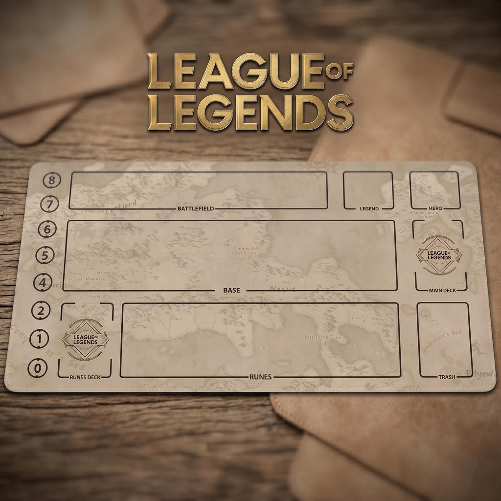 League of Legends Playmat – Riftbound Battlefield TCG Gaming Mat 24x14"
