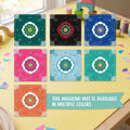 Lotus Flower Mandala Mahjong Mat with Instructions, NMJL Play Mat with Charleston Rules, Mahjong Accessories