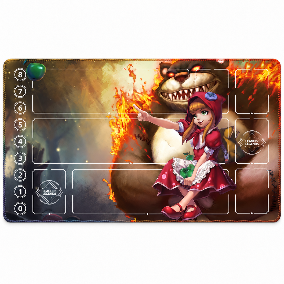 Annie and Tibbers full mat with artwork-matched stitched edges