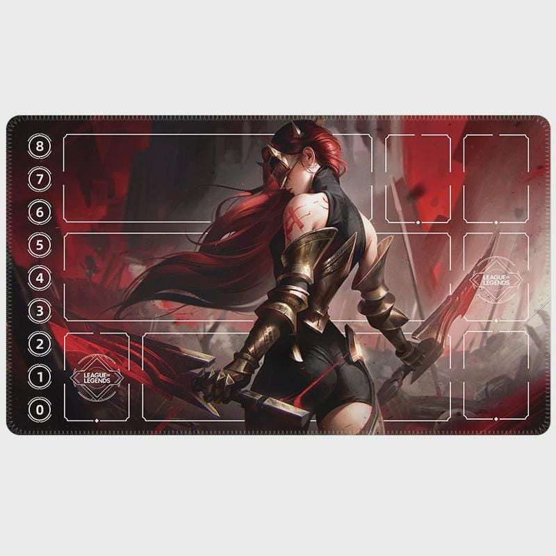 Katarina League of Legends Riftbound Playmat | Trading Card Game Play Pad | LOL Desk Mat | 600x350x2mm Stitched Edges