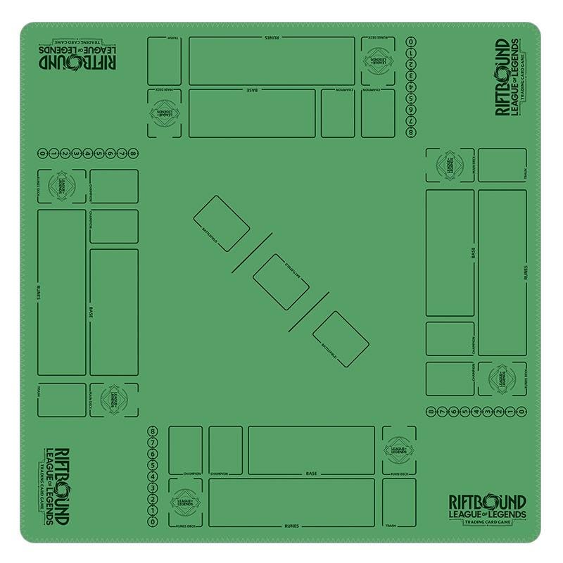 2v2 Four Player Riftbound LOL Playmat - 4-Player League of Legends Trading Card Game Table Mat - TCG Arena Desk Pad 100 x 100 cm