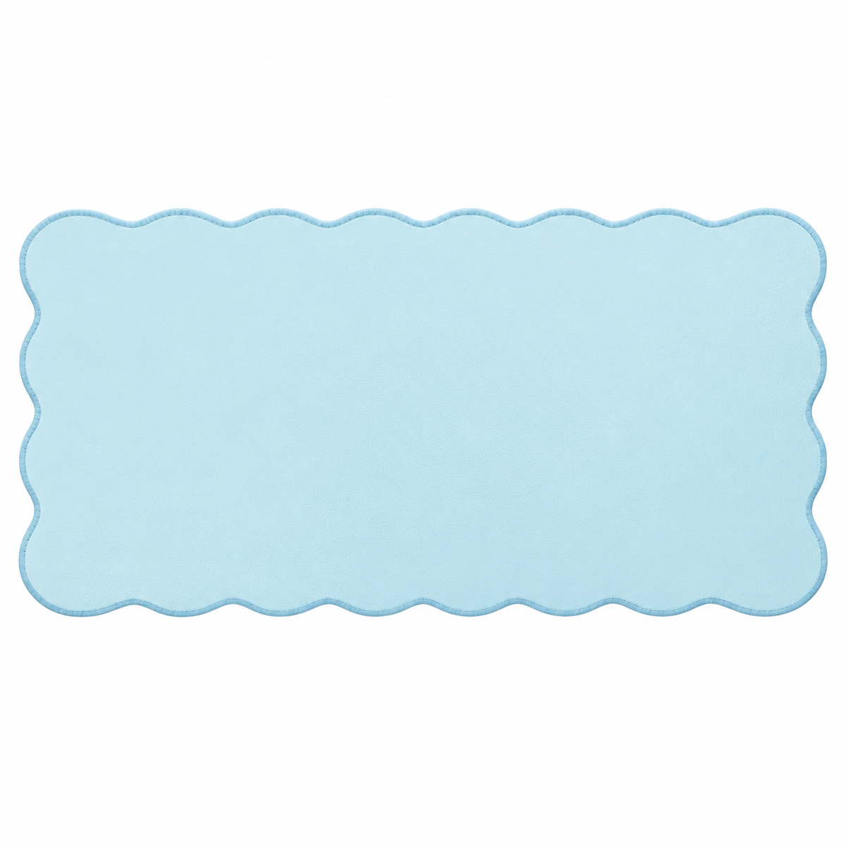 The Baby Blues Wave Pad scalloped desk mat — unobstructed full mat