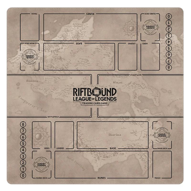 Two Player Riftbound Playmat - League of Legends Trading Card Game Mat - Duo Zones Battlefield 24" x 24" inches (60x60 cm)