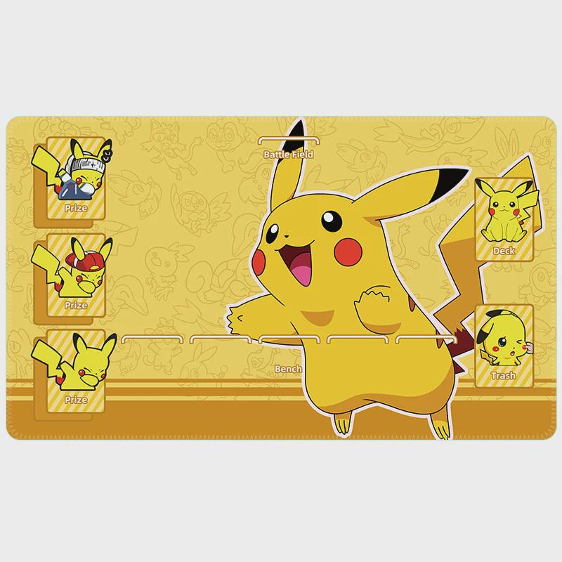 Pokemon Playmat | Pikachu Snorlax Mew Gengar Pokemon TCG Mat | 24" x 14" inch