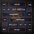 One Piece Card Game Playmat 2-Player - Straw Hat Crew Custom TCG Desk Mat - Double Duel Layout Mat 24 x 24" - Custom Anime TCG Play Mat