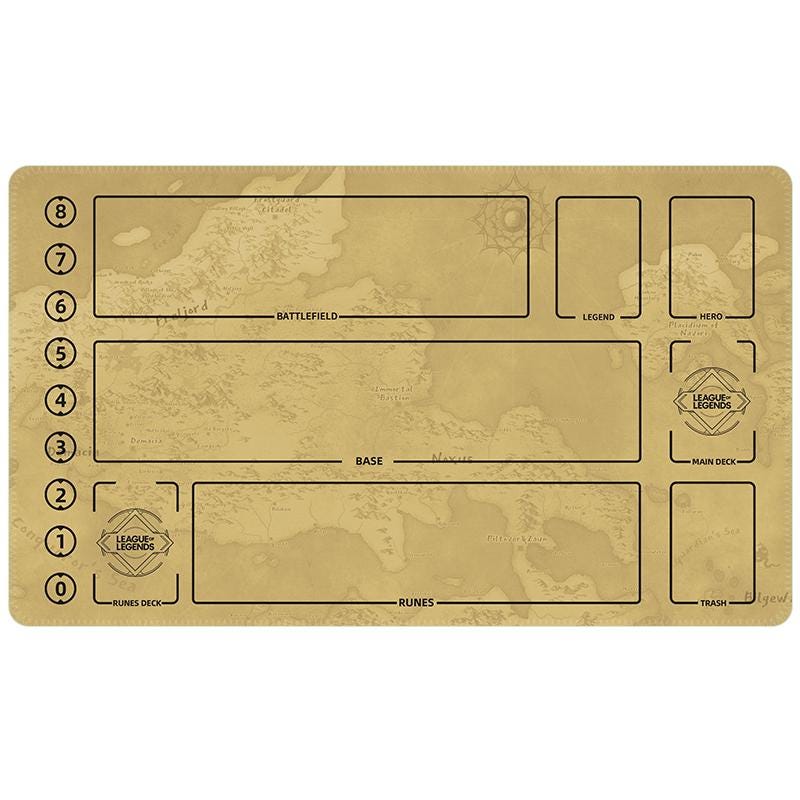 League of Legends Playmat – Riftbound Battlefield TCG Gaming Mat 24x14"