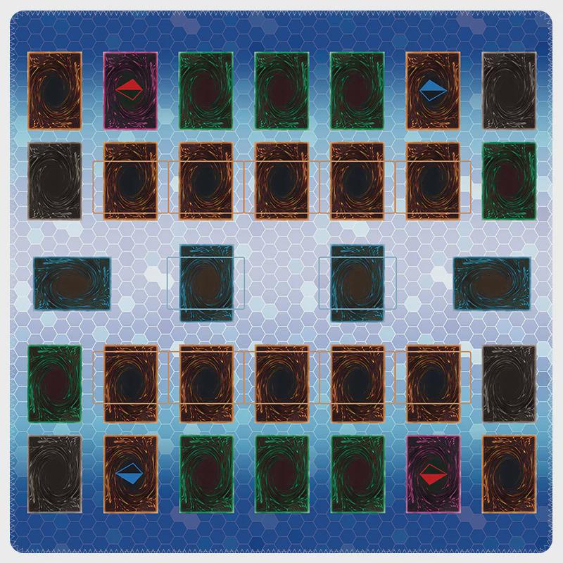Two Player Yu-Gi-Oh! Playmat | 2 Player YGO Battle Mat | Double Duel Layout | 24 x 24"