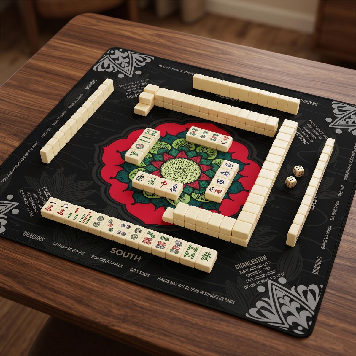 Lotus Flower NMJL Mahjong Mat