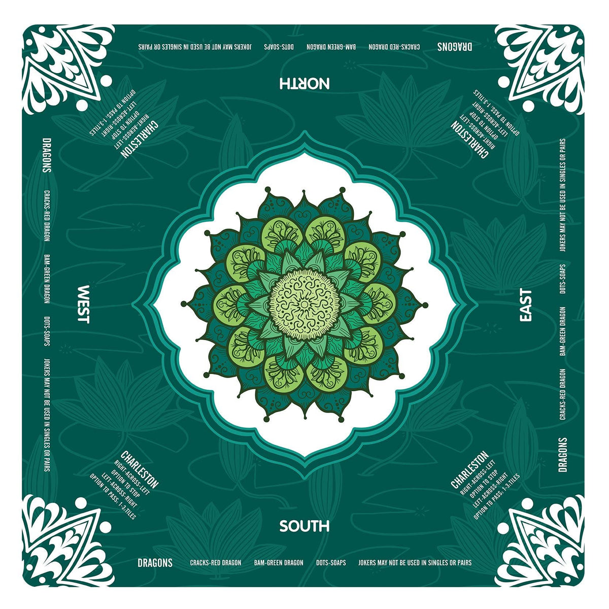 Lotus Flower Mandala Mahjong Mat III