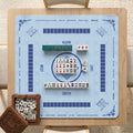 Light Blue Mahjong Mat with Instructions
