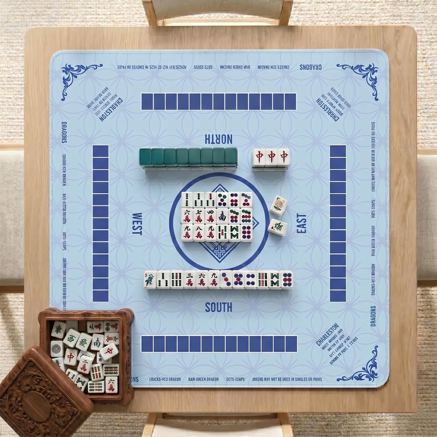 Light Blue Mahjong Mat