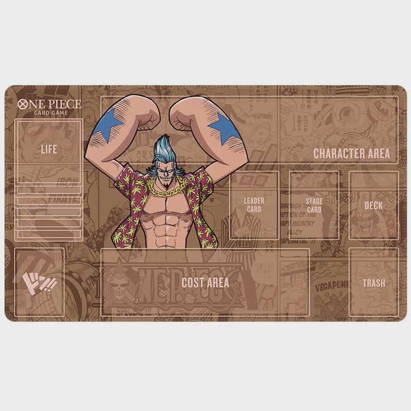 One Piece TCG Playmat Franky | Anime Card Game Mat with Card Zones | Custom TCG Desk Mat, Straw Hat Pirates Gaming Mousepad, Gift for Gamers
