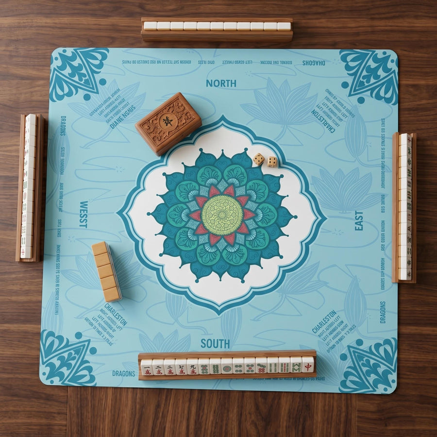 Lotus Flower Mandala Mahjong Mat