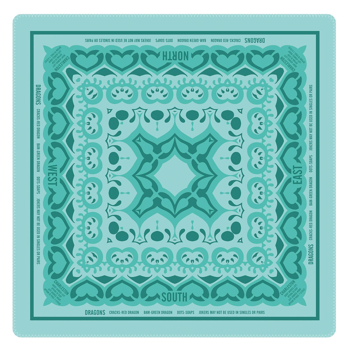 Teal Mahjong Playmat