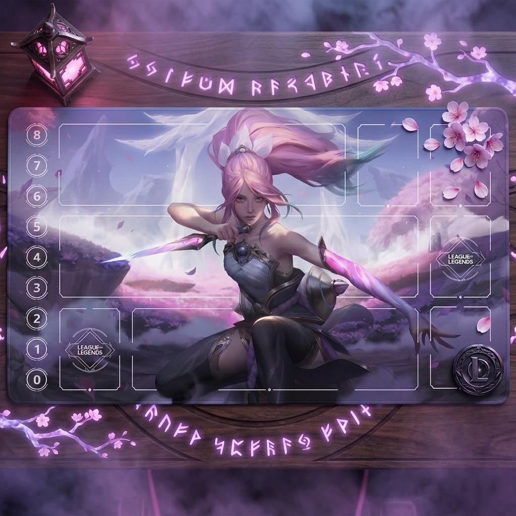 Akali Spirit Blossom Riftbound Playmat