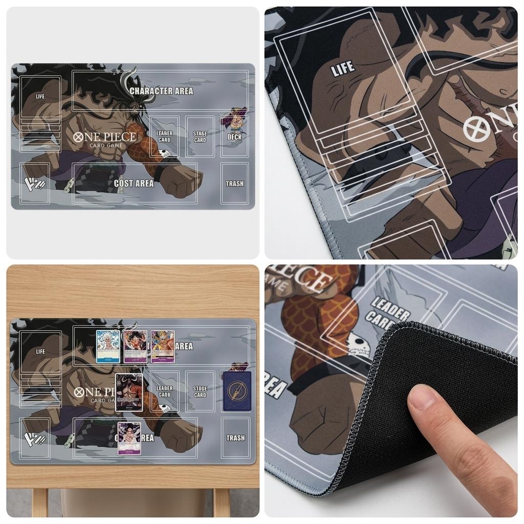 Kaido vs Luffy One Piece Card Game Playmat with Zones | Custom TCG Play Mat | Anime Desk Mat, Mouse Pad | One Piece TCG Playmat,Gifts Gamers