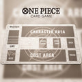 One Piece TCG Playmat with Card Zones | Minimalist Vintage Map TCG Mat, Custom 24x14 Tournament Desk Mat | One Piece Card Game Board Playmat