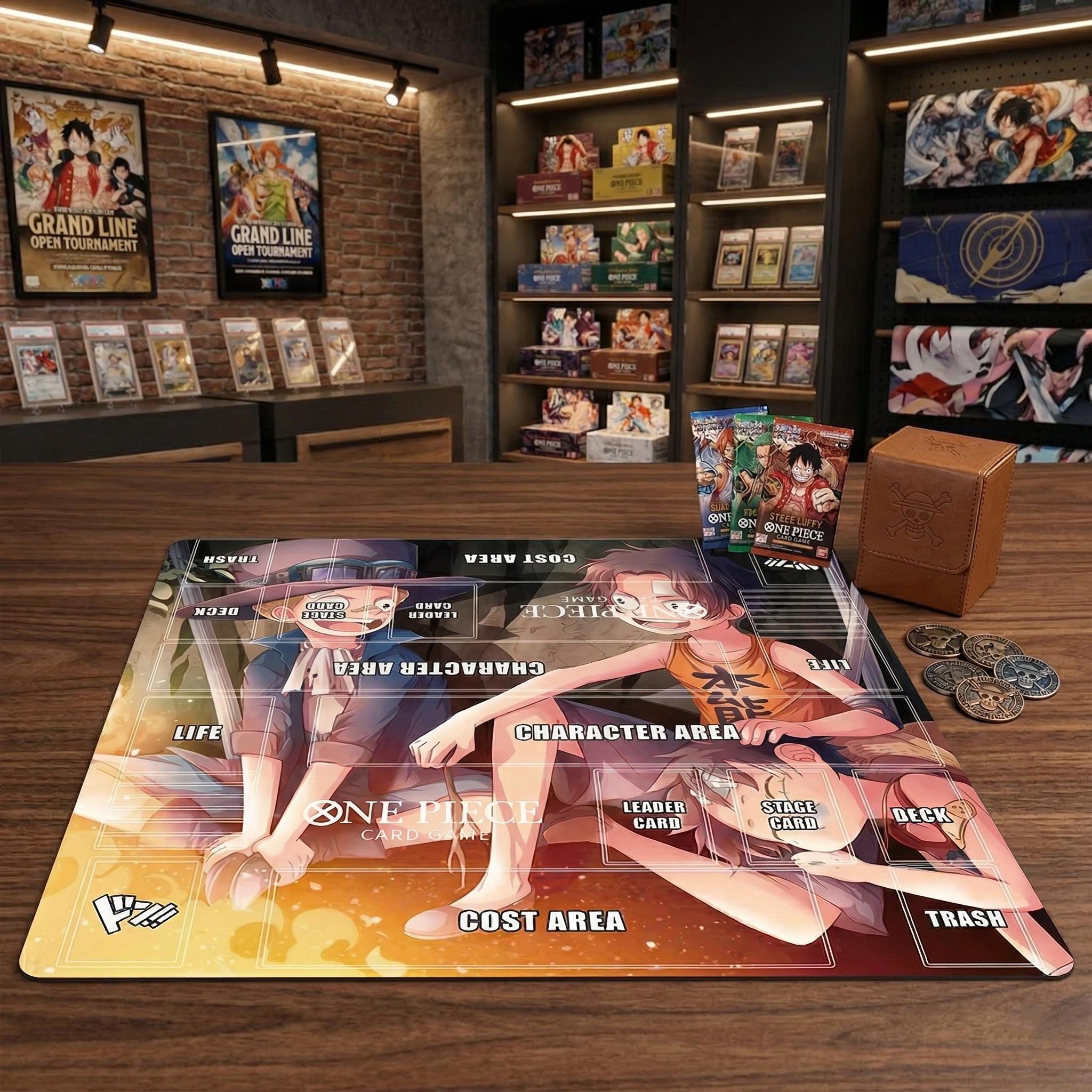 ASL Brothers Ace Sabo Luffy Kid Ver Duo One Piece Card Game Playmat