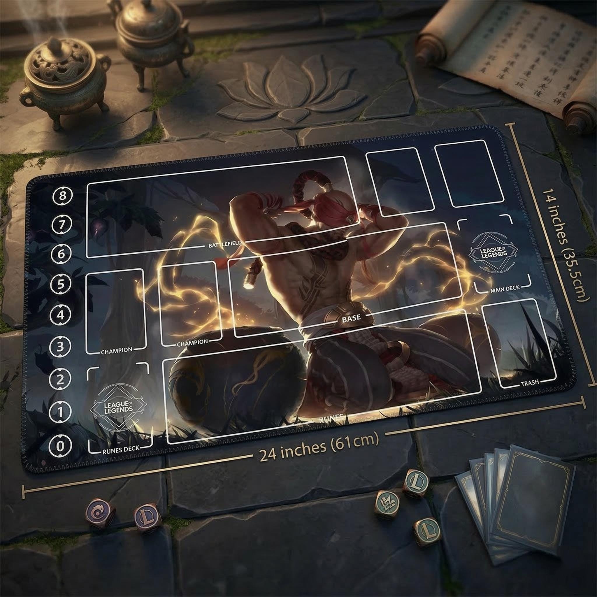 Lee Sin God Fist Riftbound Playmat