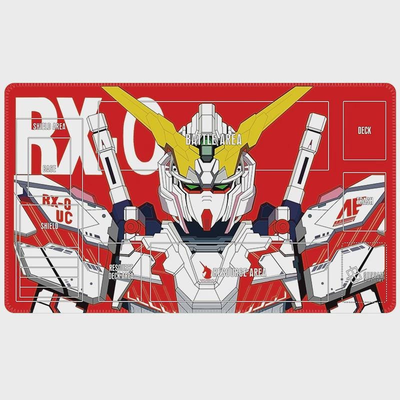 Gundam RX-0 Mecha TCG Playmat | Trading Card Game Mat 24"x14"