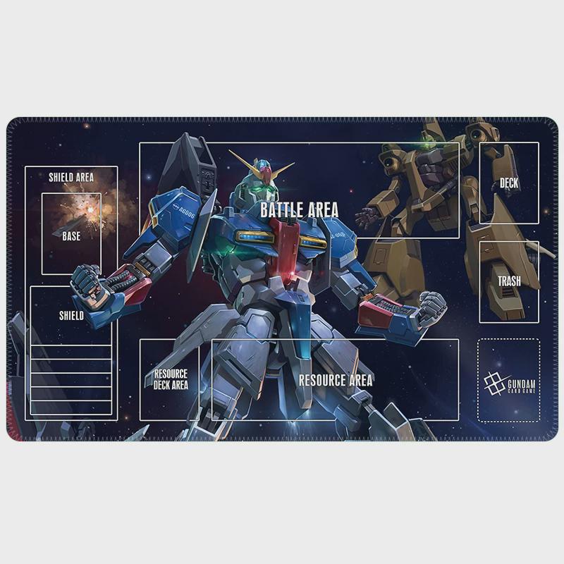 MSZ-006 Zeta Gundam TCG Playmat, 24x14" Mobile Suit Desk Mat, Pro Card Gaming Pad, Fan Art Gamer Gift
