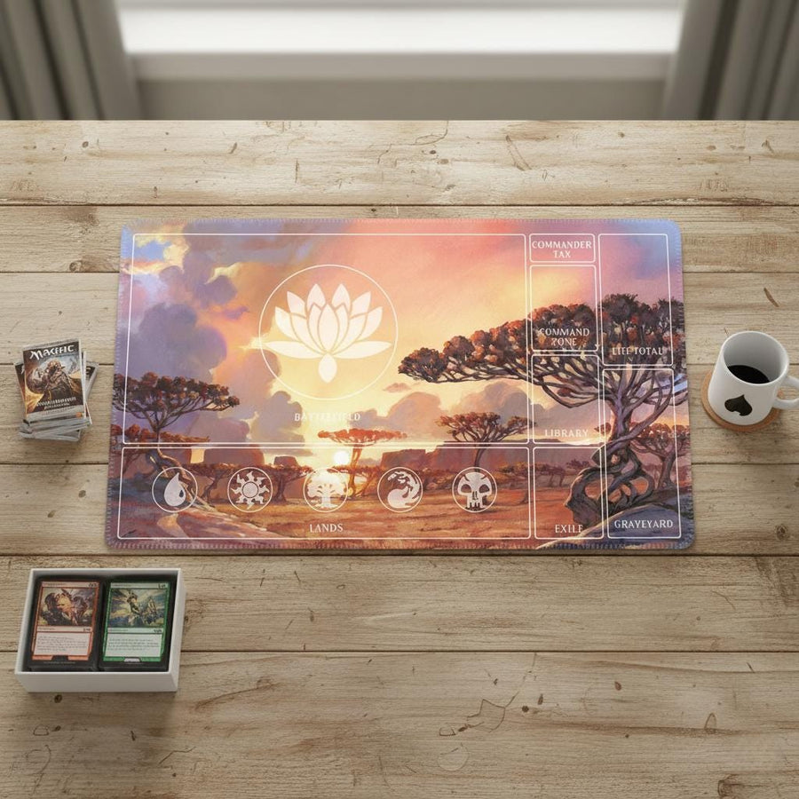 Lotus Flower Savanna MTG Playmat