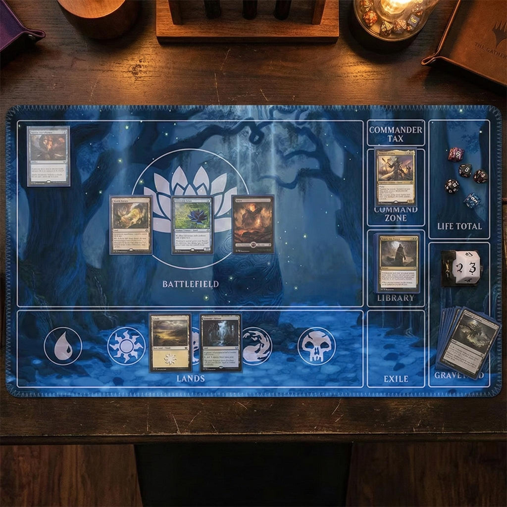 Blue Forrest MTG Commander Playmat