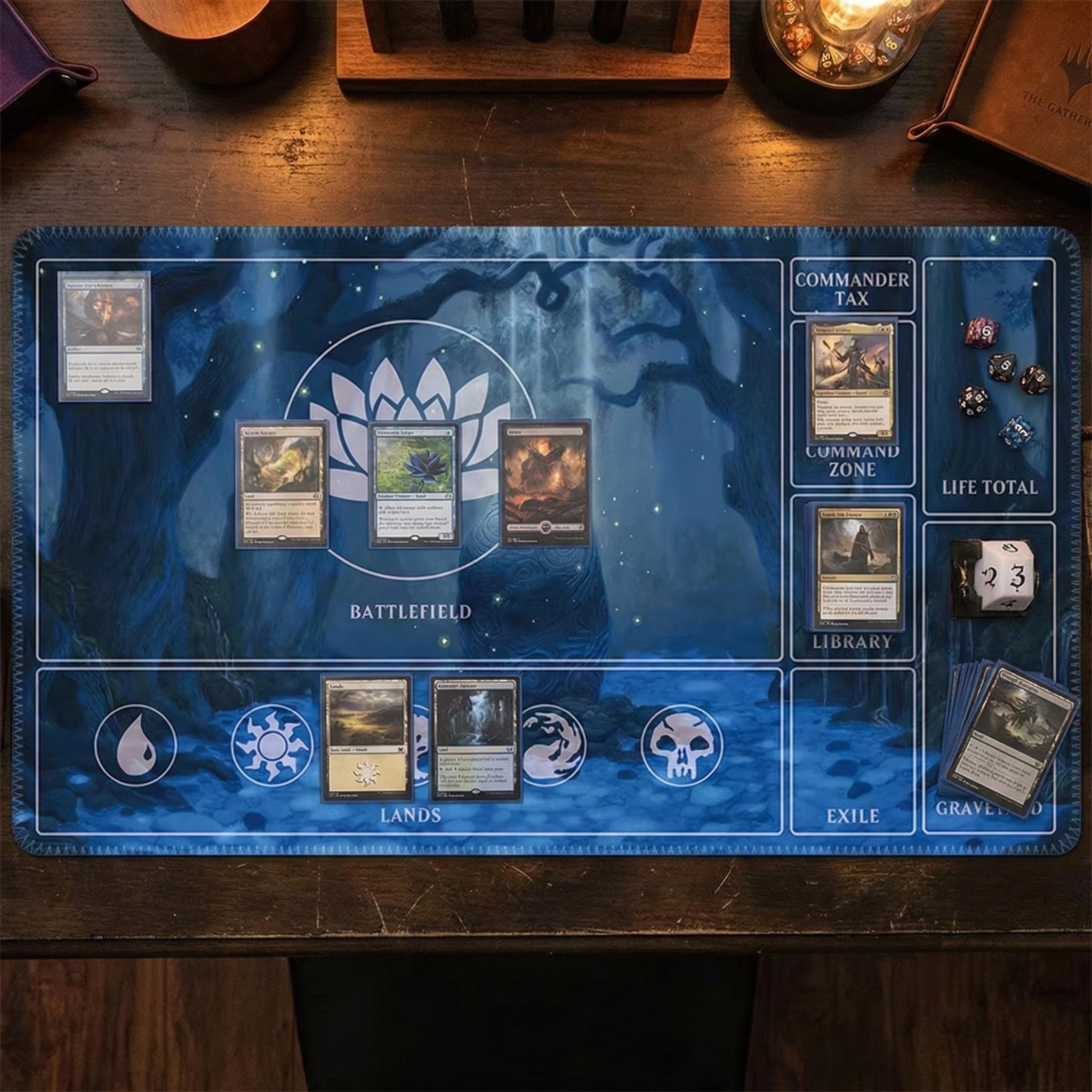 Blue Forrest MTG Commander Playmat