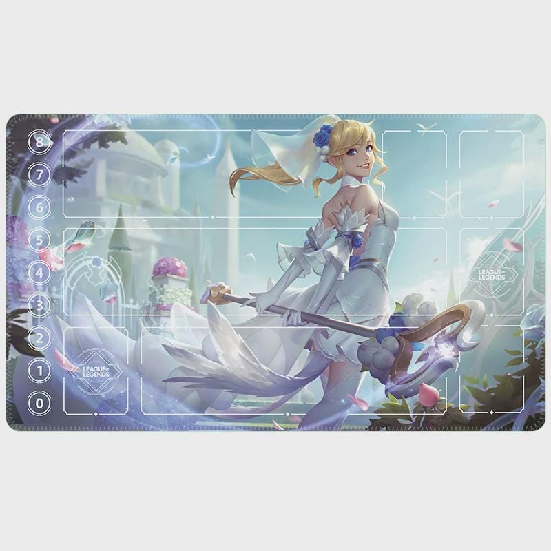 Lux Arcana Riftbound LOL Playmat - League of Legends Inspired Trading Card Game - 24" x 14" inches (600 x 350 x 2 mm) Stitched Edges