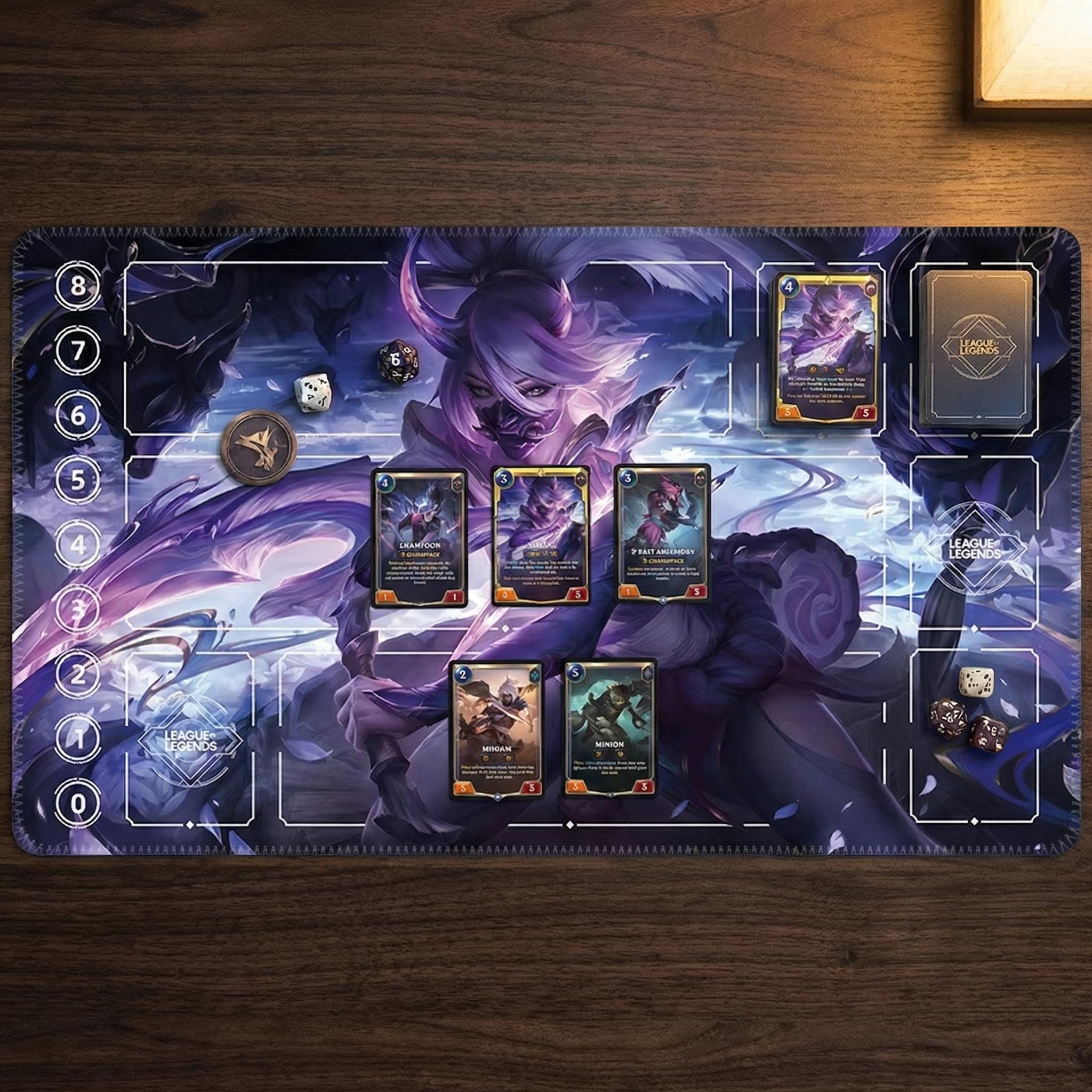 Akali Riftbound Playmat Stitched Edges - League of Legends Inspired Trading Card Game - 24" x 14" inches (600 x 350 mm)