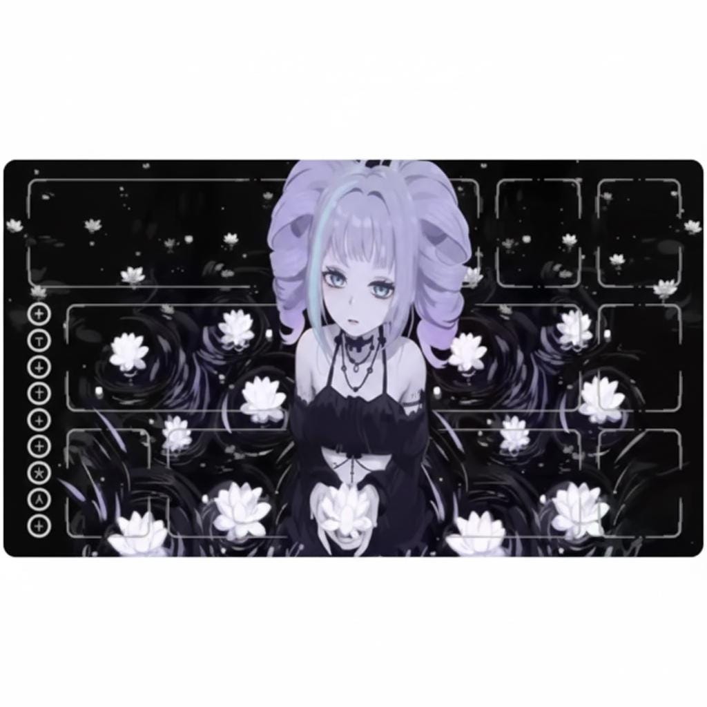Gothic Lotus Girl Magic The Gathering Playmat | MTG Commander EDH | TCG Gaming Mat with Stitched Edges | 24x14 inches