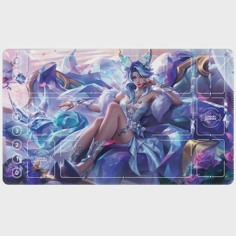 Crystal Rose Jana Riftbound Playmat – League of Legends Inspired TCG Surface (24" x 14")