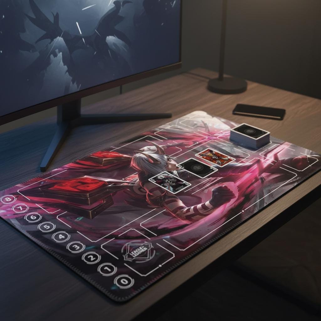 League of Legends Irelia High Noon Playmat – Stitched Edges Trading Card Game Surface 24 x 14 in