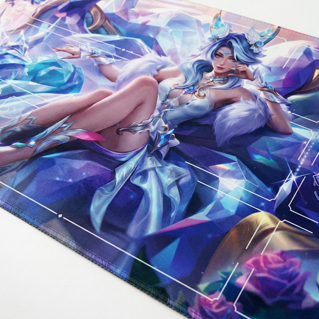 Crystal Rose Jana Riftbound Playmat – League of Legends Inspired TCG Surface (24" x 14")