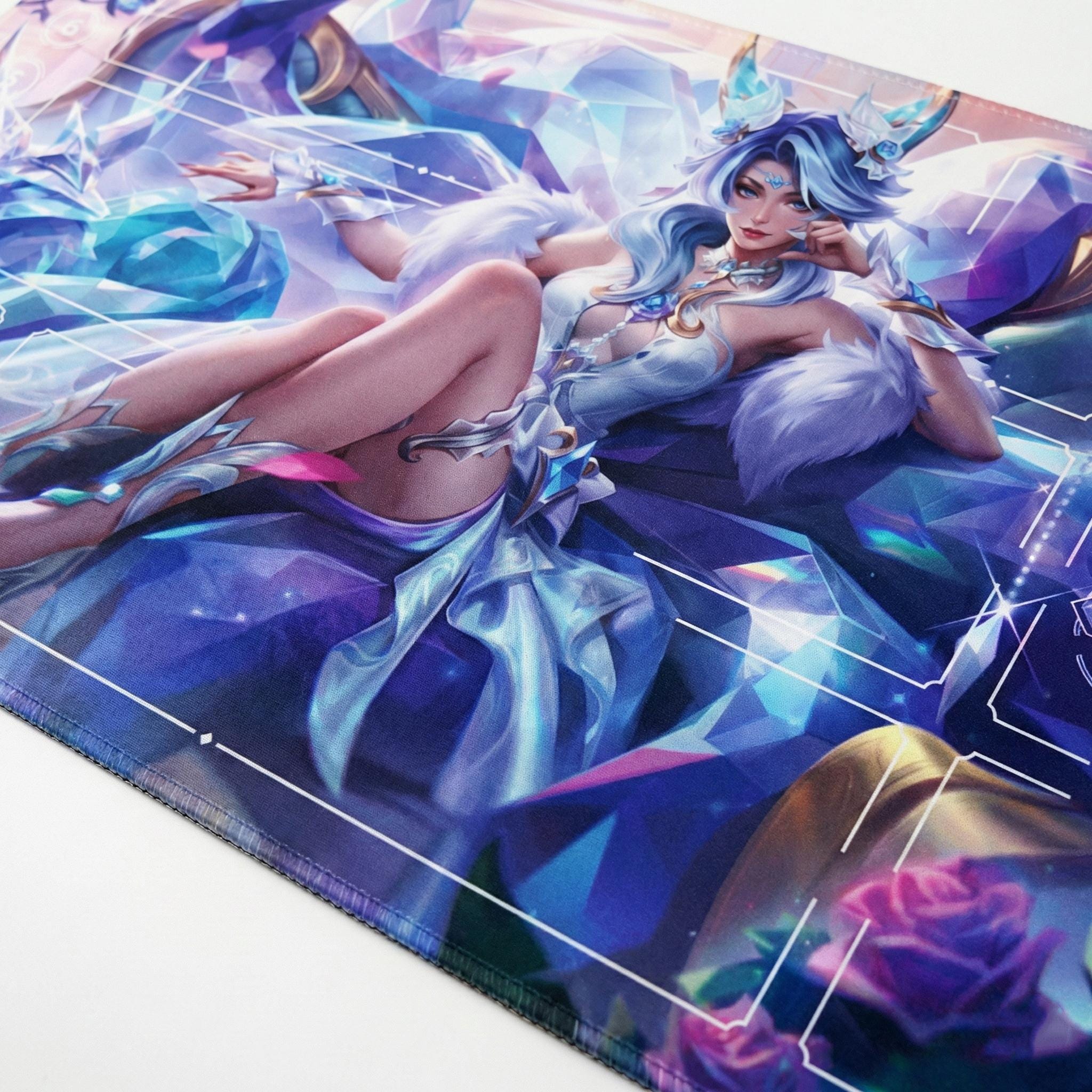 Crystal Rose Jana Riftbound Playmat – League of Legends Inspired TCG Surface (24" x 14")