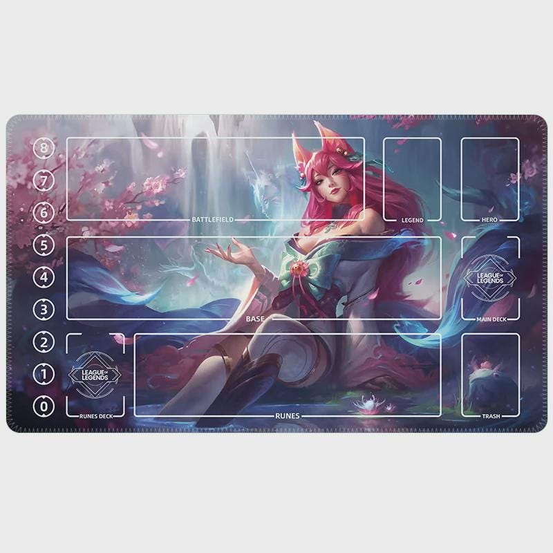 Spirit Blossom Ahri TCG Riftbound Playmat