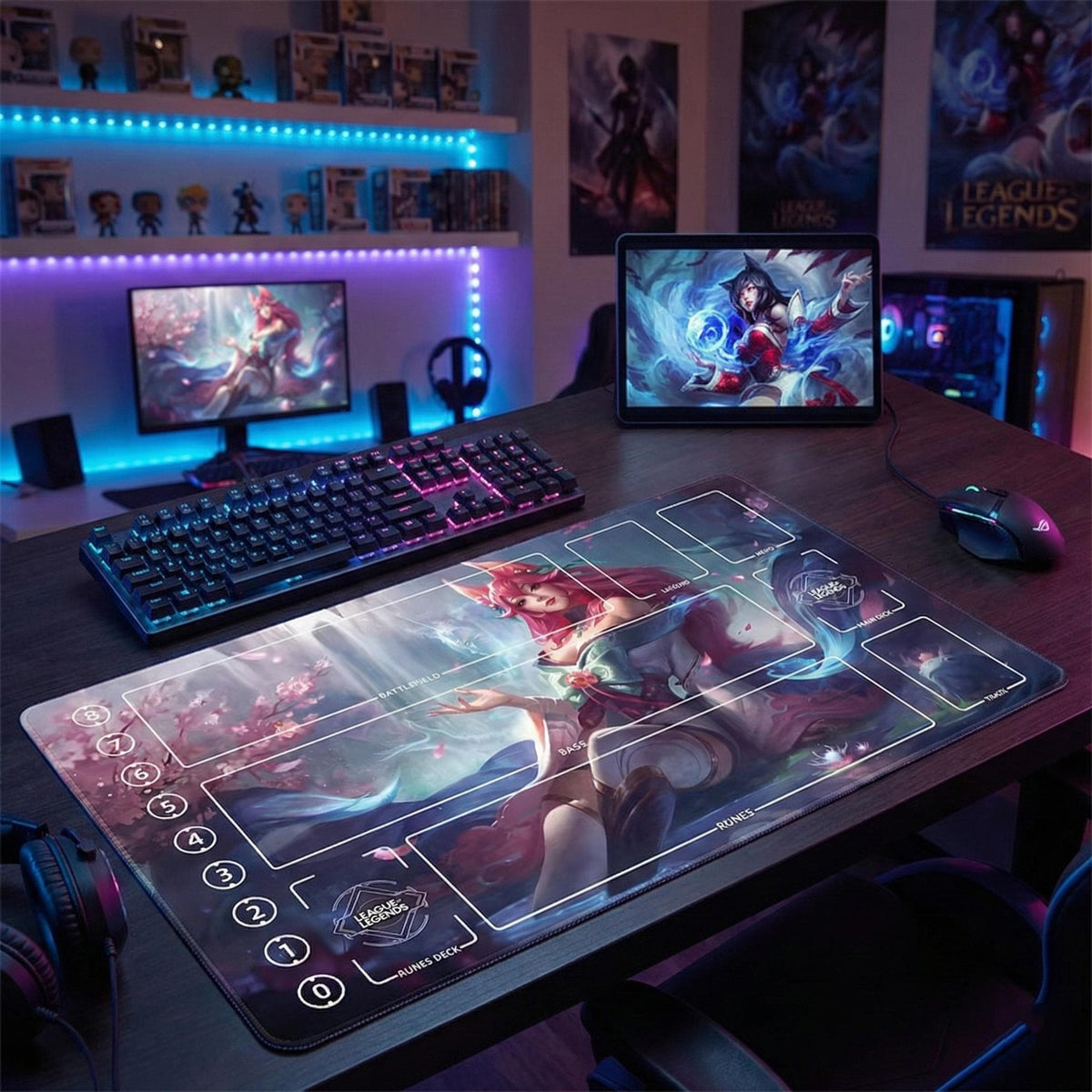 Spirit Blossom Ahri Riftbound Playmat