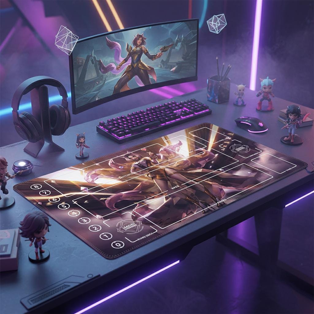 K/DA Ahri Inspired League of Legends TCG Mat