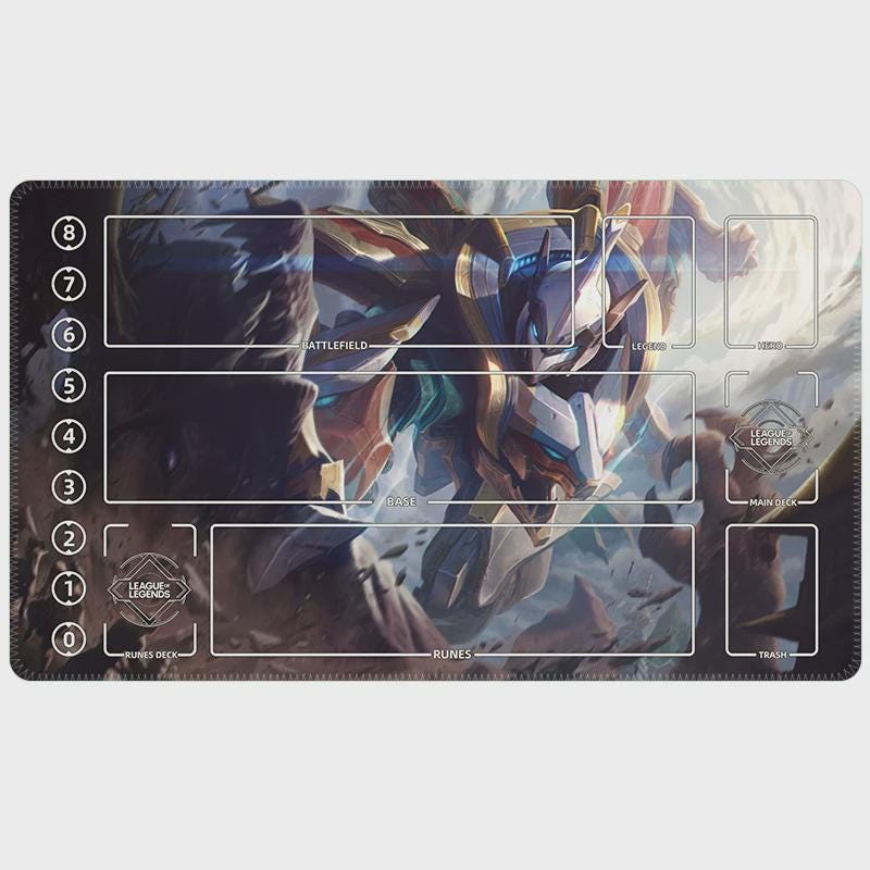 Mecha Kingdoms Garen Riftbound Playmat
