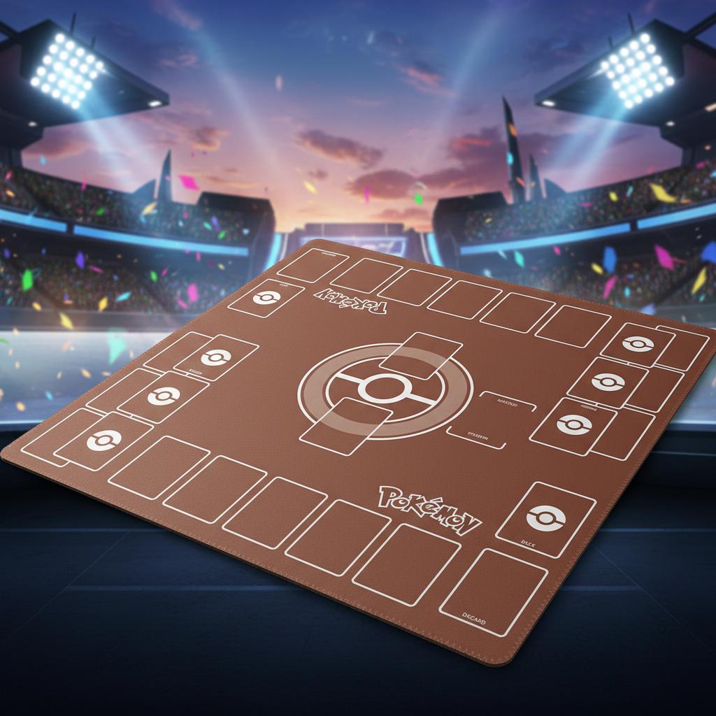 Duo Pokemon Playmat | 2 Player Pokemon PTCG Battle Mat | 24 x 24 inches