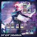 Diana Riftbound Playmat Two Players - League of Legends Trading Card Game - Duo Zones Battlefield 24" x 24" inches (60x60 cm)