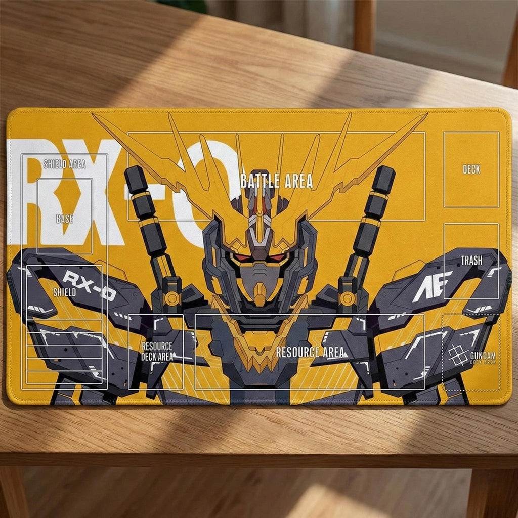 RX-0 TCG Gundam  Playmat, Mobile Suit Mecha Desk Mat, 24x14 inches Sci-Fi Robot Desk Pad