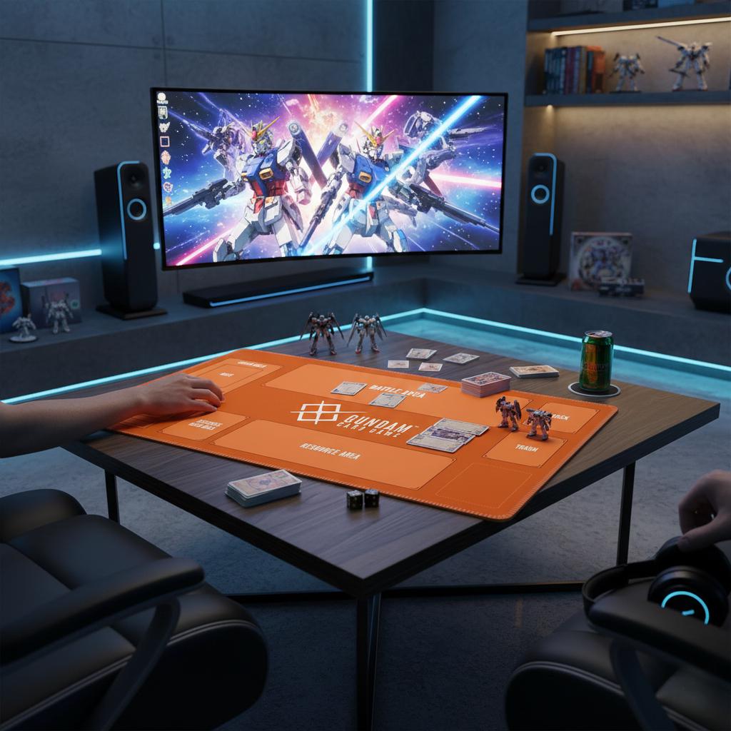 Gundam TCG Playmat, 24x14" Mobile Suit Desk Mat, Pro Card Gaming Pad, Gamer Gift