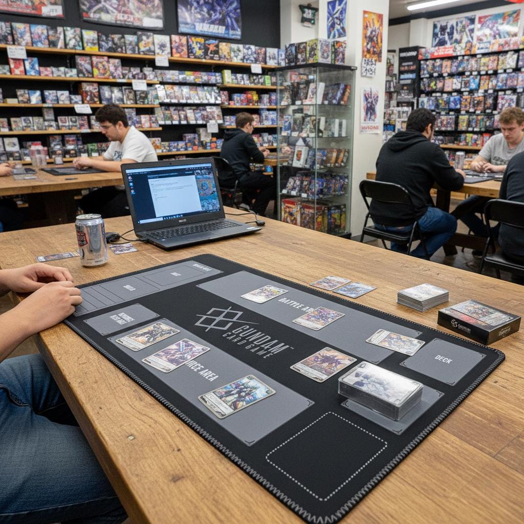 Black Simple Gundam Playmat