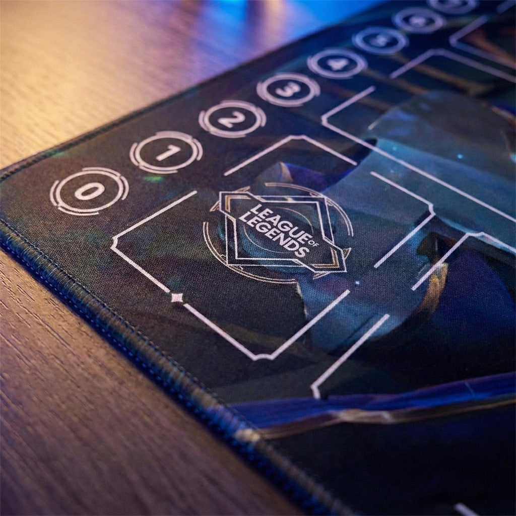 Caitlyn League of Legends Riftbound Playmat | 24" x 14" inches Stitched Edges | Battle Academia Caitlyn Desk Mat